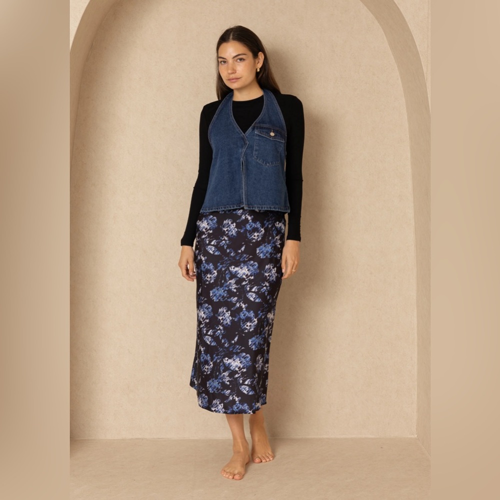 NWT Dress Blank Blue Denim Overlay - Picture 3 of 4